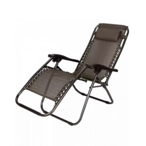 Градински сгъваем шезлонг с възглавница до 150 кг